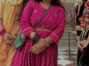 Rose Pink A Lime Kurta