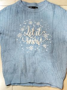 Light Blue 'Let it Snow' Sweater