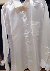 Satin Shirt With Tie nd Half Jacket
