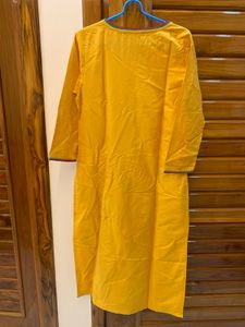 Yellow Embroidered Kurta