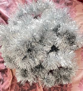 Silver Tinsel Garland