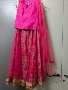 Pink Lehenga Choli For Girls(9-10 Yrs)