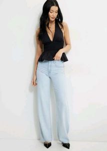 Light Blue Wide Leg Jeans