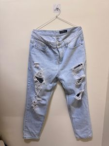 Distressed Light Wash Jeans
