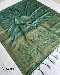 New Women Satin Silk Sarees