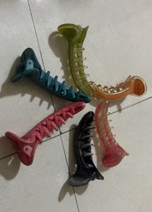 Colorful Hair Claw Clips - Set of 6
