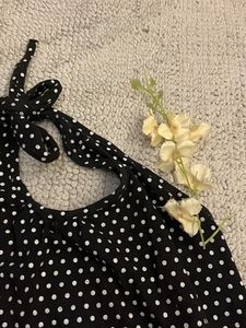 Polka Dots Black Top😍
