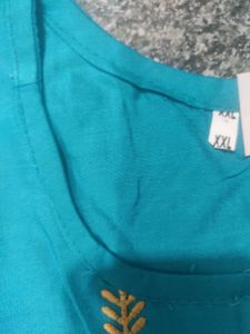 Teal Embroidered Kurta Set