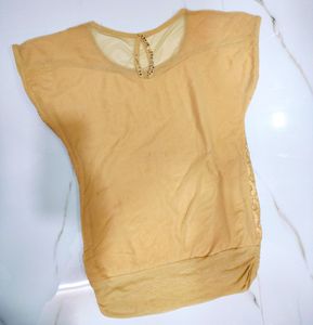 Biege Party Wear Top