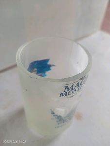 Hand made beautiful glass upcycled from vodka bott