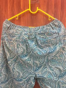 Blue T-shirt with Lace Detail