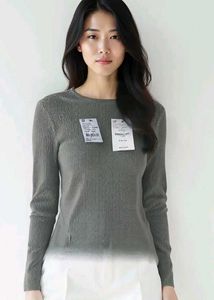 Gray Knit Top