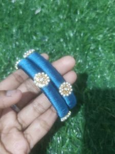 Blue Silk Thread Bangles