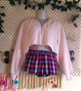 🎁Buy 2 Get 1 Free 🎁 Peach Crop Hoodie