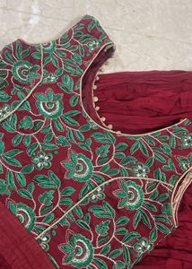 Maroon Umbrella Dress