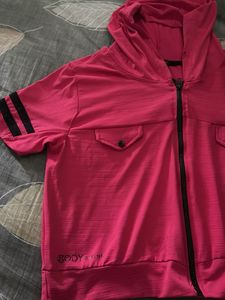 Pink Zip-Up Hoodie