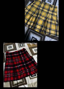 Plaid Mini Skirts combo
