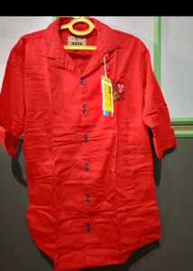 Red Casual Shirt
