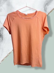 Peach Stretchable Casual Top