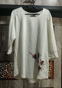 White Long Top/Short Kurti|₹30 Off On Delivery