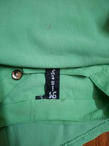 Green Button-Down Top