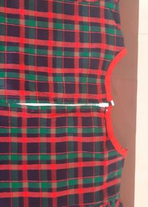 Girls dress multicoloured checks. Age 10-13