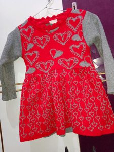 1-2 Yr Grey&amp;Red Colour Woolen Set