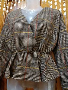 🐻Plaid Peplum Top🐻