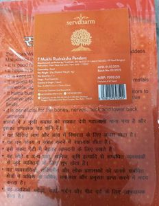 7 Mukhi Rudraksha Pendant