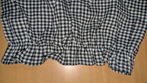 Black and White Check Crop Top