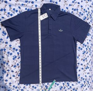 🇰🇷 Korean Imported Navy Blue Shirt – Premium