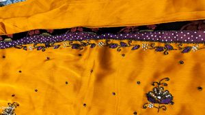 Mango Color Function Wear Saree.