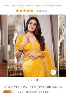 Aaccho Pre Draped Yellow Saree