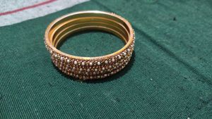 Pearl Gold Coated Bangles Totally New