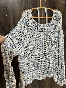 Crochet Knit Sweater Top