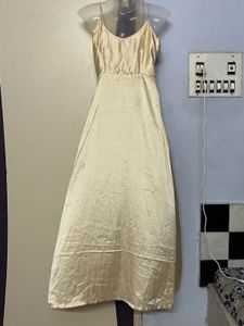 Champagne Satin Slip Dress