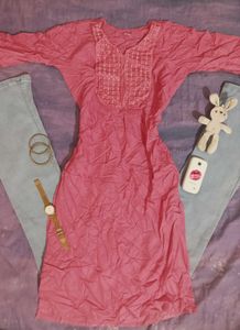 Rose Pink Kurti