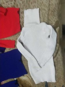 Combo Set 3 High Neck Sweaters 4-6 Year Girls