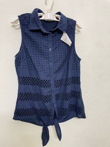 NEXT Y2k Vintage Navy Blue Top