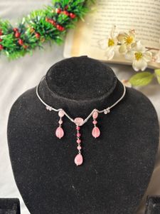 Pink Stone Choker Necklace