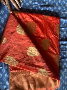 Elegant Orange Saree