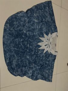 Blue Floral Lace Top