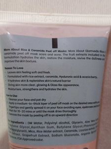 Glamveda Korean Rice And Ceramides Peel Of Mask