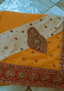 Yellow Gorgette Saree