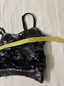 Designer Sequins Blouse (Black)