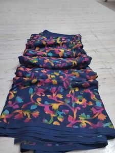 Navy Blue Saree