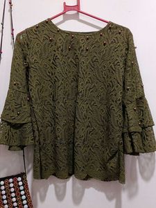 Green Casual Top