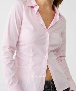 Pink Basic Fitted Shirt