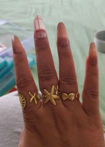 antiternished Gold Beach Rings