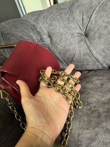Charles &amp; Keith Burgundy Saddle Bag